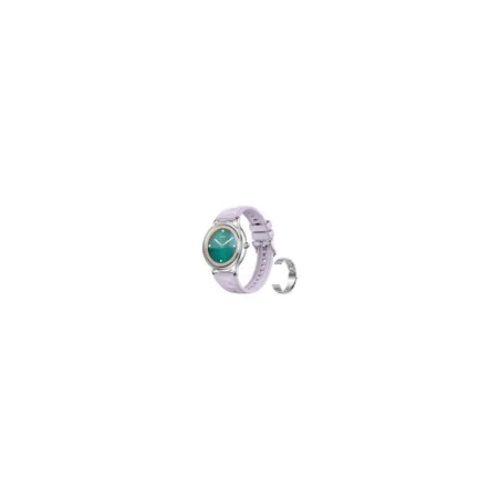 COLMI L28 Smart Watch (Silver-purple + silver steel strap)